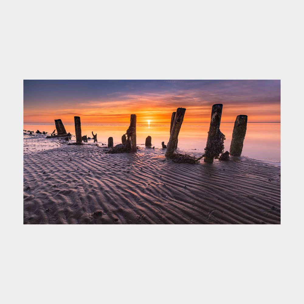 Linjer og faskiner Fotokunst fra Vadehavet